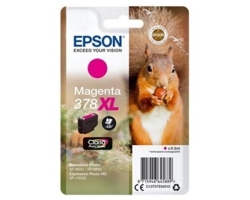 EPSON Singlepack Magenta 378XL Claria Photo HD Ink