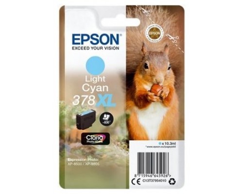 EPSON Singlepack Light Cyan 378XL Claria Photo HD Ink