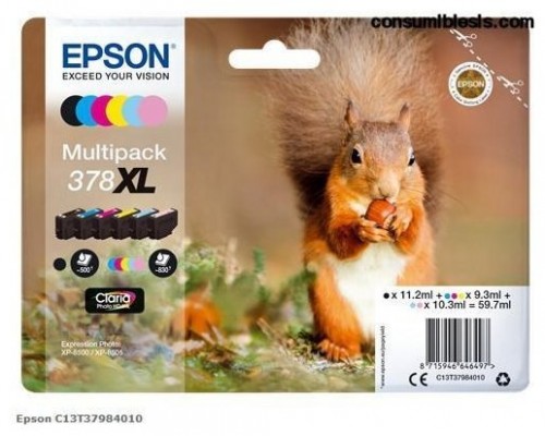 EPSON Multipack 6-colours 378XL Claria Photo HD Ink ARDILLA