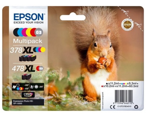 EPSON Multipack 6-colours 378XL / 478XL Claria Photo HD Ink