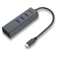 I-TEC USB-C METAL HUB 3 + GLAN PERP