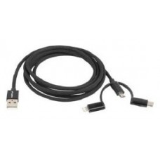 Cable usb lanberg 3en1 usb - c machomicro