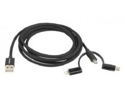 Cable usb lanberg 3en1 usb - c machomicro