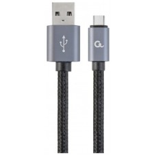 CABLE USB TIPO C GEMBIRD TRENZADO ALGODÃ?N CONECTORES METÃ