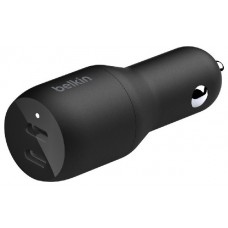 DUAL USB-C CAR CHARGER 18W X2  BLK