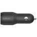 DUAL CAR CHARGER 1M A-LTG 24W BLK