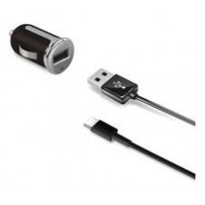 CELLY CARGADOR COCHE TURBO 2 4A USB + CABLE TIPO C