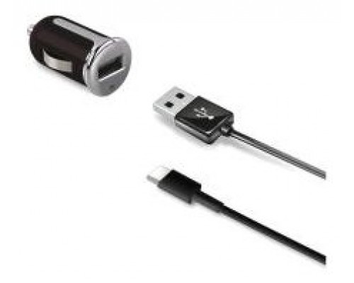 CELLY CARGADOR COCHE TURBO 2 4A USB + CABLE TIPO C