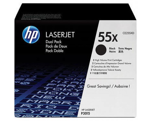 Toner hp 55x ce255xd negro 12500