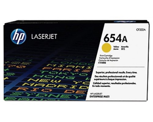 HP 654A TONER HP654A AMARILLO (CF332A)