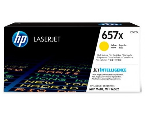 HP TONER 657X AMARILLO ALTA CAPACIDAD LASERJET M681 (CF472X)