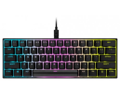 Corsair K65 RGB MINI 60% Mechanical Gaming teclado USB QWERTY Inglés, Español Negro