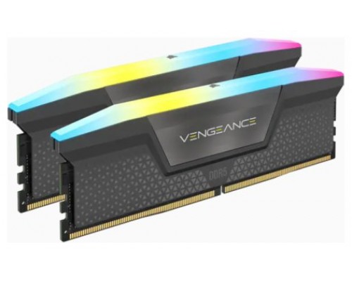 MEMORIA CORSAIR DDR5 32GB 2X16GB PC5200 VENGEANCE RGB CMH32GX5M2B5200Z40K