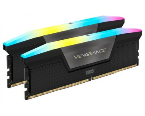 MEMORIA CORSAIR DDR5 64GB 2X32GB PC5200 VENGEANCE RGB CMH64GX5M2B5200C40