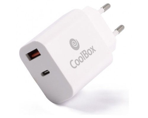 Coolbox Cargador USB Pared 20W USB-A/USB-C