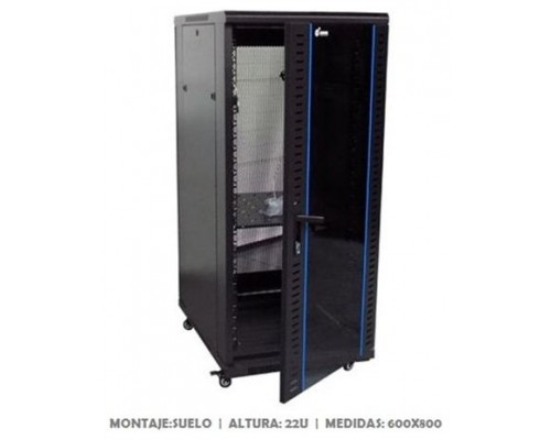 Rack 19" 22U 600 x 800 x 1018 Negro CROMAD