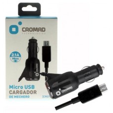 Cargador de Mechero MICRO USB 2.1A CROMAD Negro