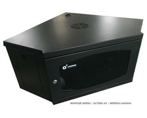 Rack Esquina 19" 6U 650 x 650 Negro CROMAD