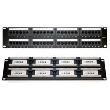 Panel de Parcheo 48 Puertos 2U UTP CAT6 Enracable 19” Negro CROMAD