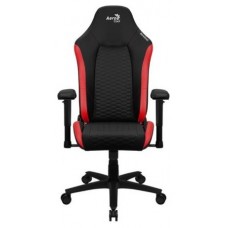 Aerocool CROWNBR Rojo, Silla Gaming Ergonómica, Cojines Ajustables, Cuero Sintético Premium