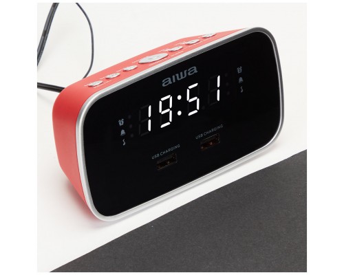 Radio reloj despertador aiwa cru - 19 1.5w