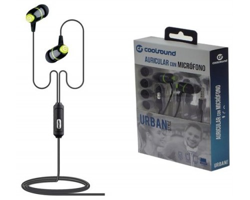 Auricular + Micrófono Urban Mic COOLSOUND Verde