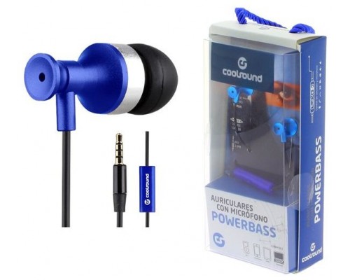 Auricular + Micrófono Powerbass Azul Coolsound