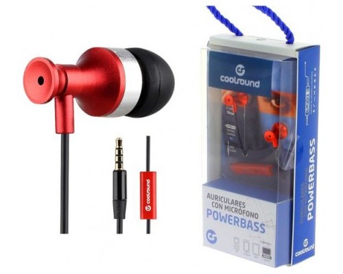 Auricular + Micrófono Powerbass COOLSOUND   Rojo