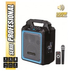 Altavoz Autoamplificado PRO200 6.5" 200W con Batería + MICRO serie PRO COOL Negro