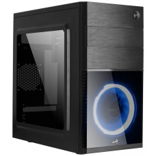 CAJA MICROATX AEROCOOL CS-105 VENTILADOR FRONTAL BLUE  1xUSB3.0+1xUSB2.0 VGA HASTA 240mm COLOR NEGRO