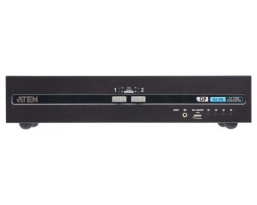 ATEN Switch KVM de seguridad avanzada DisplayPort dual display USB de 2 puertos con CAC (compatible con PSD PP v4.0)