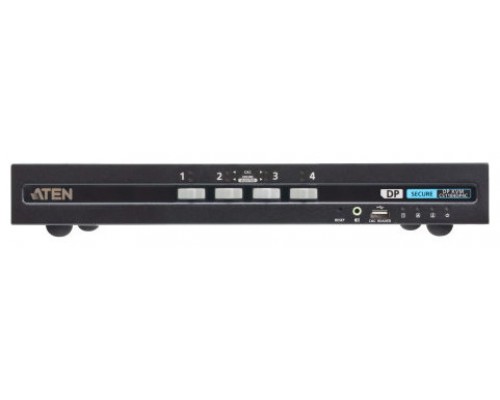 ATEN Switch KVM de seguridad avanzada DisplayPort USB de 4 puertos con CAC (compatible con PSD PP v4.0)