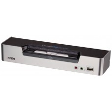 Aten CS1642A interruptor KVM Montaje en rack Negro, Plata