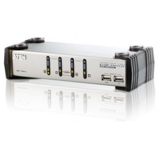 ATEN CS1734AC-AT interruptor KVM Negro, Plata