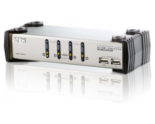 ATEN CS1734AC-AT interruptor KVM Negro, Plata