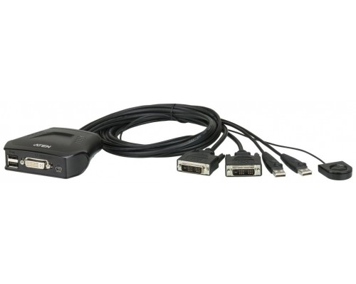 Aten CS22D interruptor KVM Negro