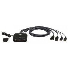 ATEN Switch KVM USB FHD HDMI de 2 puertos en formato cable