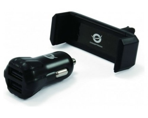 Cargador coche usb conceptronic 2 puertos