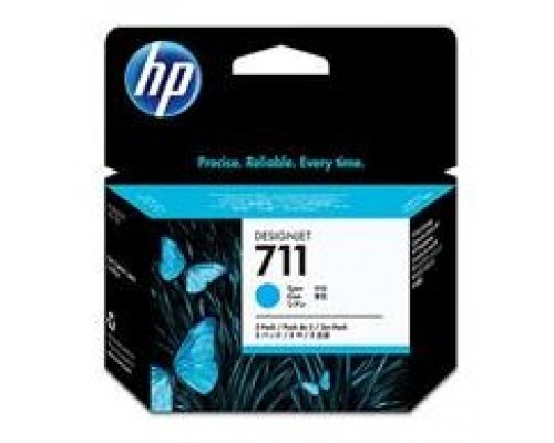 HP 711XL PACK 3 CARTUCHOS DE TINTA HP711XL CIAN (CZ134A)