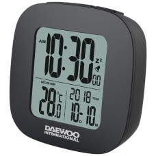 Reloj Despertador Digital Negro Daewoo