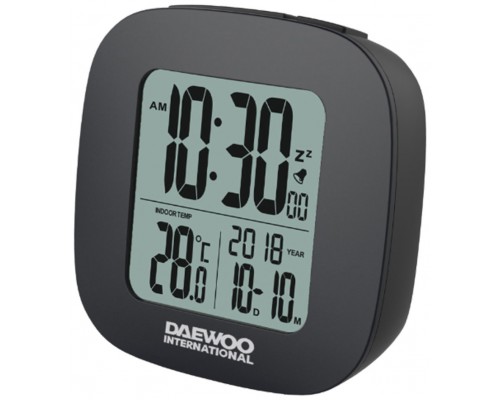 Reloj Despertador Digital Negro Daewoo