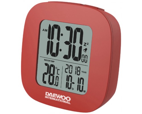 Reloj Despertador Digital Rojo Daewoo