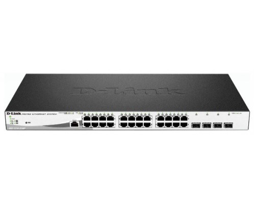 SWITCH SEMIGESTIONABLE D-LINK DGS-1210-28MP/E 24P GIGA (24P POE 370W) + 4P GIGA COMBO RACK