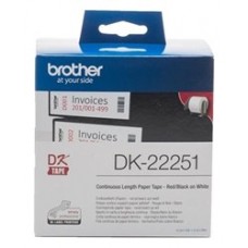 Etiquetas cinta continua brother dk22251 negro