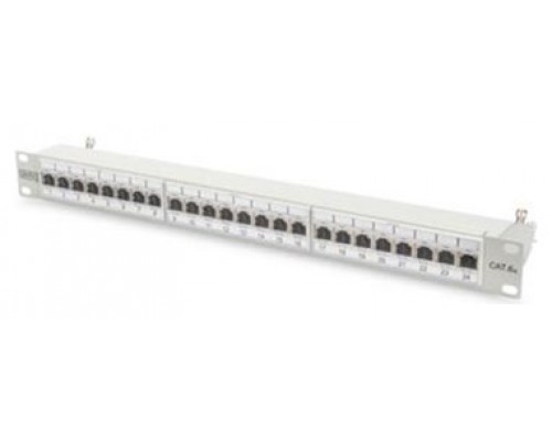 PATCH PANEL DIGITUS CAT6 CLASE E SIN APANTALLAR  24 PUERTOS RJ45 1U RACK NEGRO