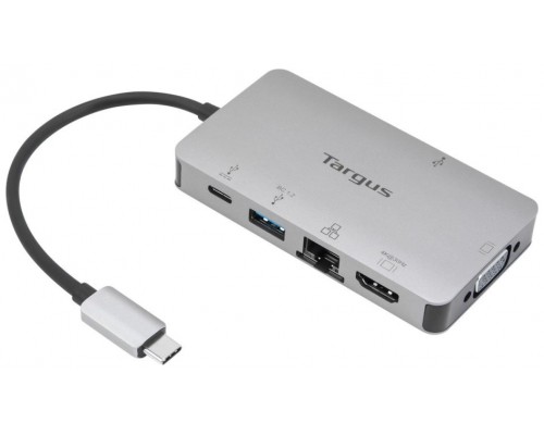 DOCKING STATION TARGUS TIPO C A 1x HDMI 1x VGA 1x USB-A 1x TIPO C PLATA