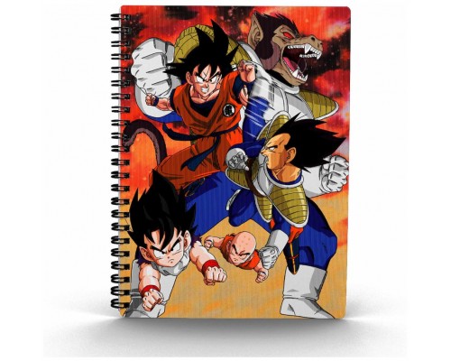 Libreta efecto 3d goku vs vegeta