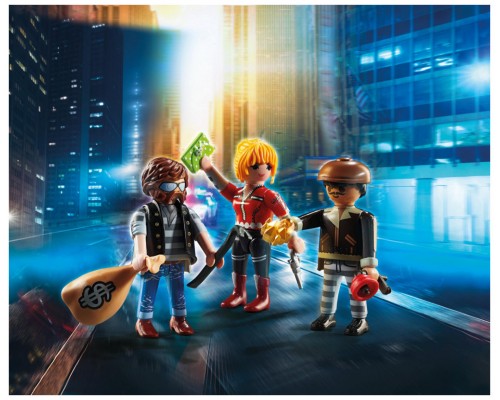 Playmobil ciudad set figuras ladrones