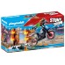 Playmobil stuntshow moto con muro fuego