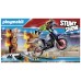 Playmobil stuntshow moto con muro fuego